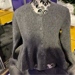 Gray Button-Up Cardigan